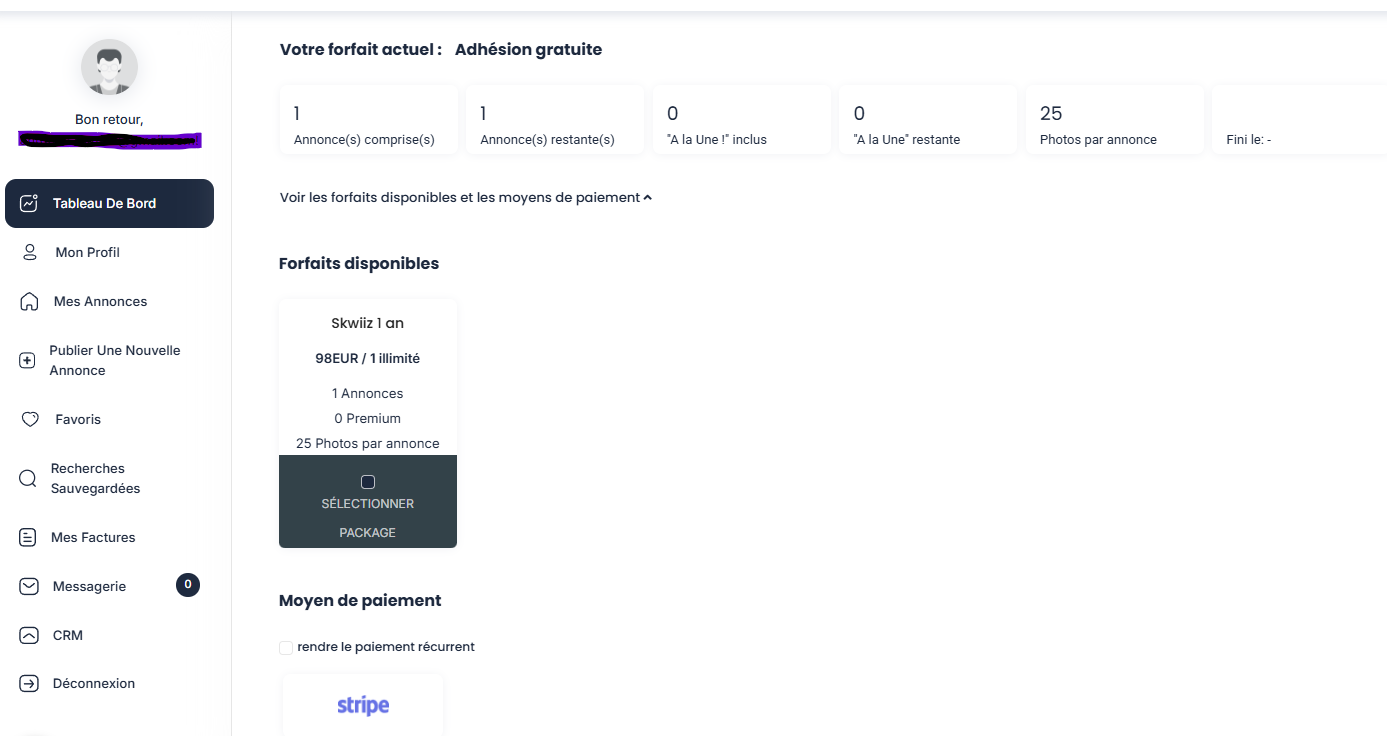 Forfait clair, tout inclus